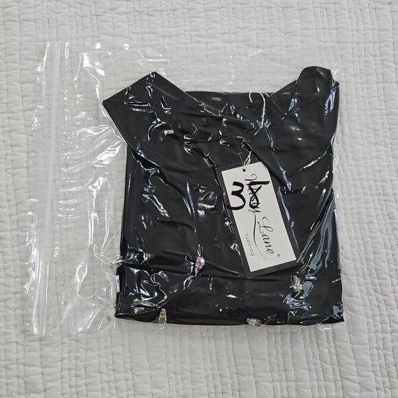 Misty Lane Evening Top Women's Size 12 NWT Teardrop Rhinestones Black Sleeveless - Picture 10 of 10